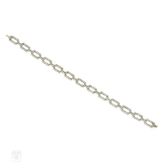 French Art Deco diamond link bracelet