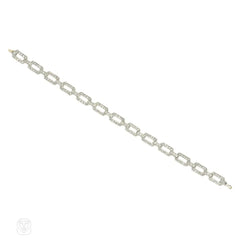 French Art Deco diamond link bracelet