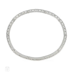 French Art Deco expandable diamond line bracelet