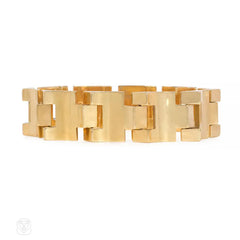 French export Retro gold tank bracelet