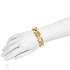 French export Retro gold tank bracelet