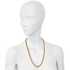 French gold nautical link necklace