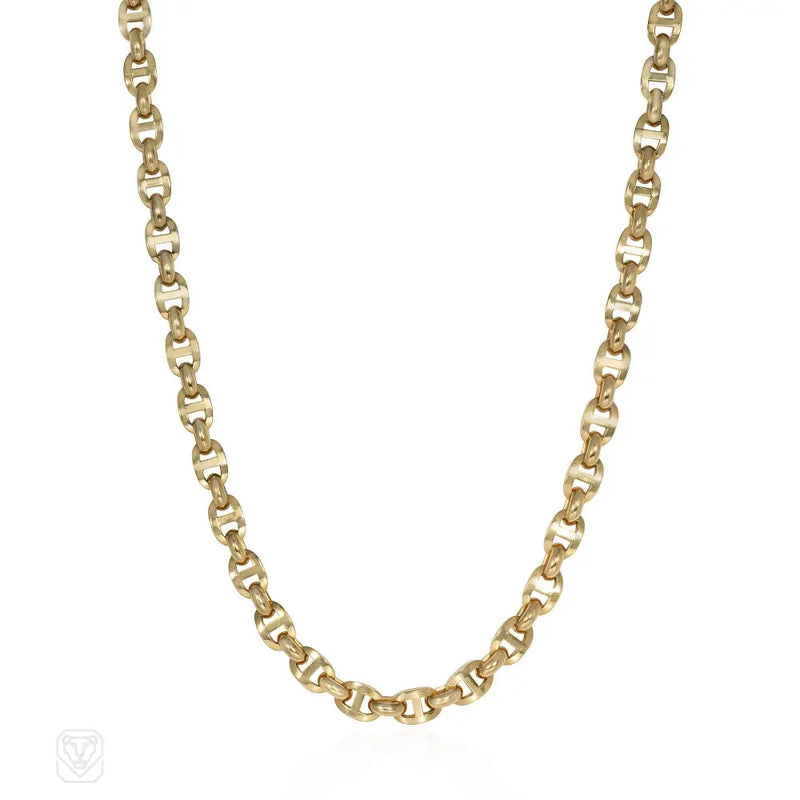French Gold Nautical Link Necklace