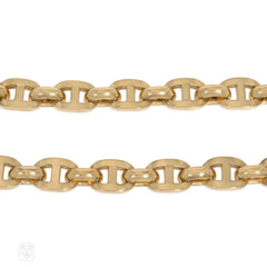 French gold nautical link necklace