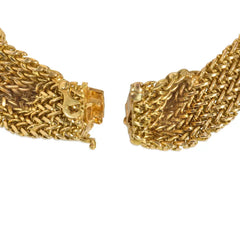 French Retro braided gold bracelet