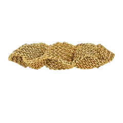 French Retro braided gold bracelet