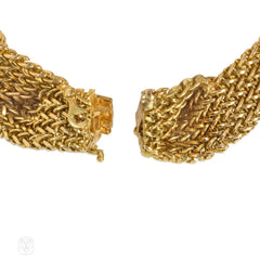 French Retro braided gold bracelet