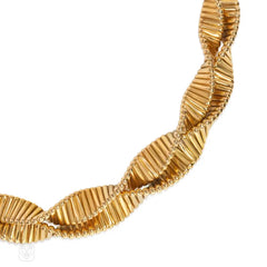 French Retro tubogas twisted necklace
