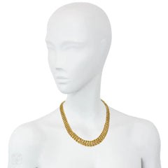 French reversible, graduated gold necklace