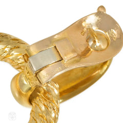 Georges Lenfant for Boucheron gold doorknocker hoop earrings