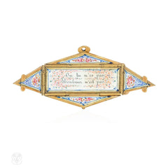 Georgian enamel love note charm pendant