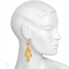 Georgian girandole earrings, France