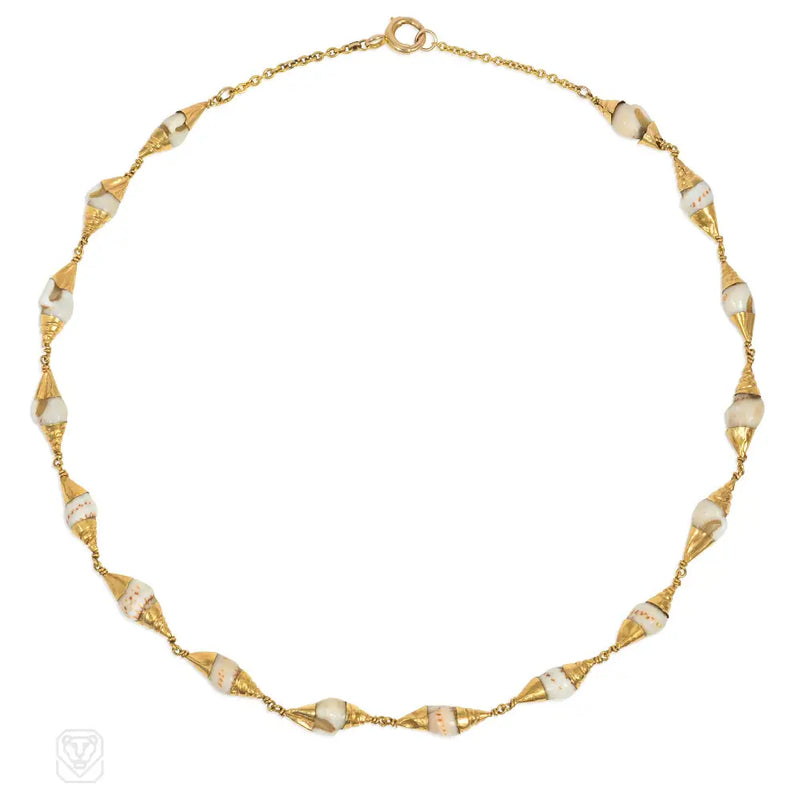 Georgian Gold - Wrapped Shell Necklace