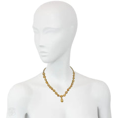 Georgian topaz and gold rivière necklace