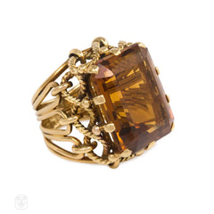 Gold and citrine cocktail ring, Boucheron