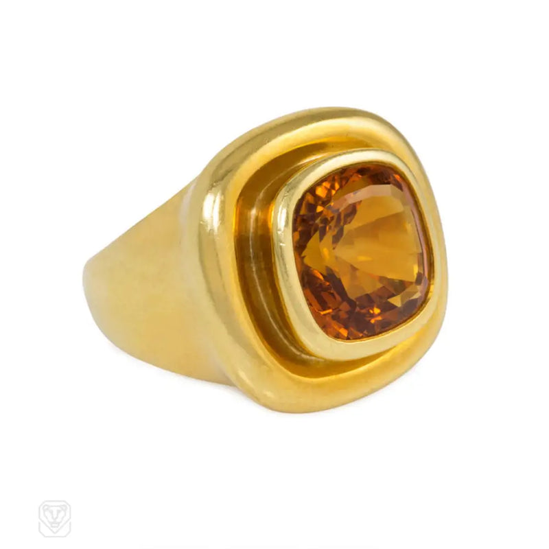 Gold And Citrine Ring By Paloma Picasso For Tiffany