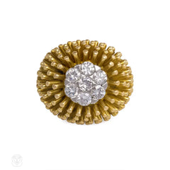 Gold and diamond anemone design cocktail ring, Cartier