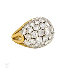 Gold and diamond bombé  ring, Van Cleef & Arpels