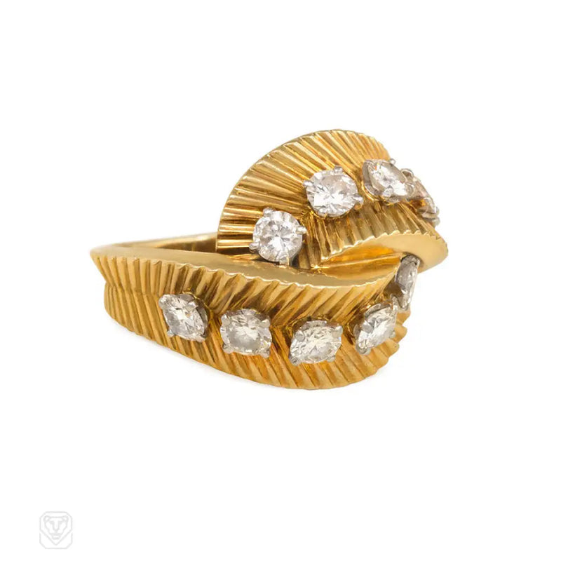 Gold And Diamond Bypass Ring Van Cleef & Arpels