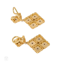 Gold and diamond "Cassettoni" earrings, Buccellati