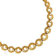 Gold and diamond circular link necklace, Van Cleef & Arpels