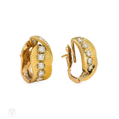 Gold and diamond clip earrings, Van Cleef & Arpels