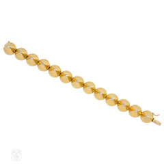 Gold and diamond cone-link bracelet