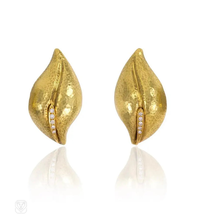 Gold And Diamond Earrings Paloma Picasso For Tiffany