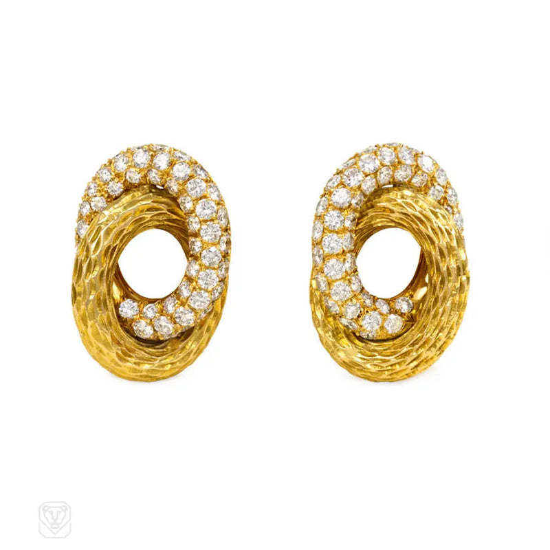 Gold And Diamond Earrings René Boivin