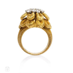 Gold and diamond flower cocktail ring, Van Cleef & Arpels