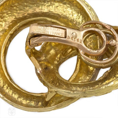 Gold and diamond interlocking earrings, Boucheron