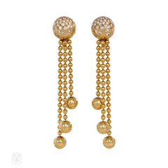 Gold and diamond Nouvelle Vague earrings. Cartier, Paris