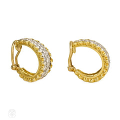 Gold and diamond tapering hoops, Van Cleef & Arpels, NY