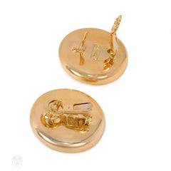 Gold and pearl button earrings, Chaumet