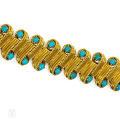 Gold and turquoise bracelet, Cartier