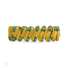 Gold and turquoise bracelet, Cartier