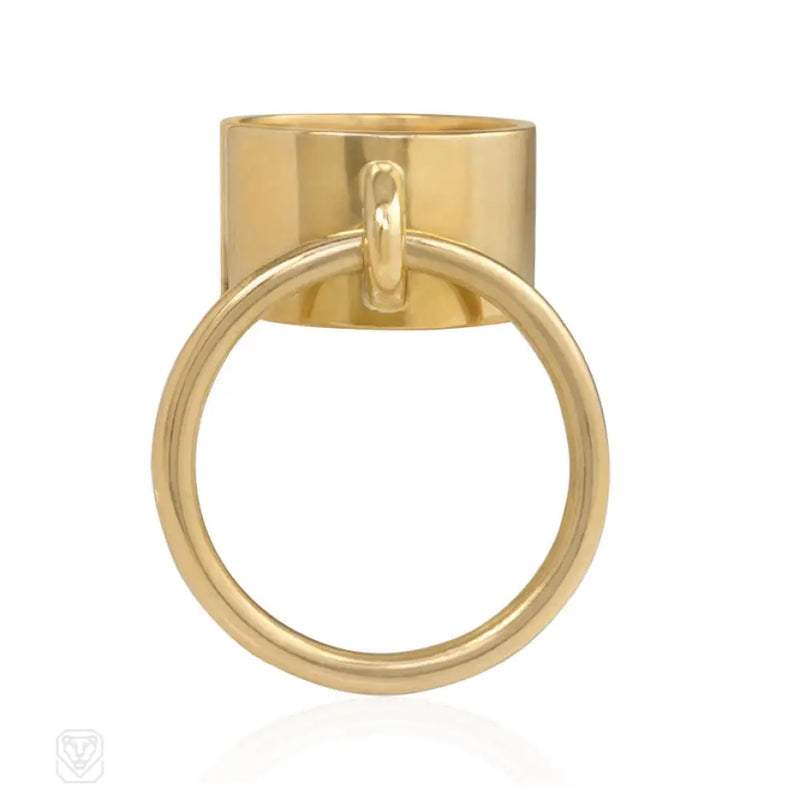 Gold Band With Ring Pendant Dinh Van For Cartier