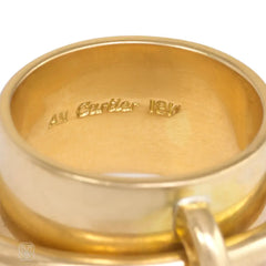 Gold band with ring pendant, Dinh Van for Cartier