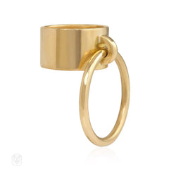 Gold band with ring pendant, Dinh Van for Cartier