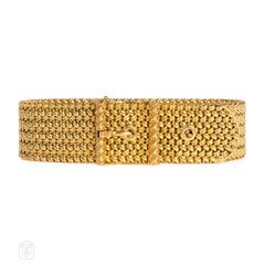 Gold buckled bracelet, Georges Lenfant