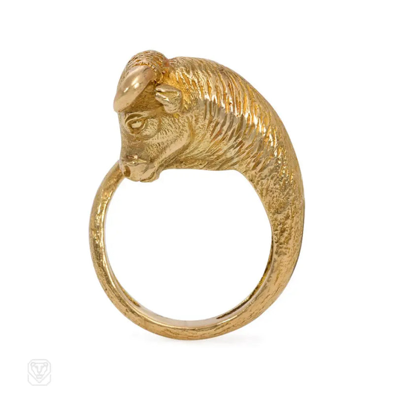 Gold Bull Ring Georges L’enfant For Tiffany