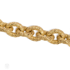 Gold cable link bracelet, Georges L'Enfant
