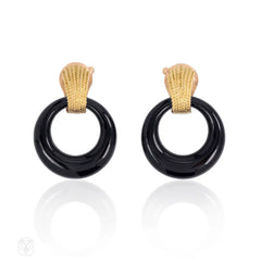 Gold earrings with interchangeable doorknocker hoops, Van Cleef & Arpels