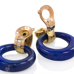 Gold earrings with interchangeable doorknocker hoops, Van Cleef & Arpels