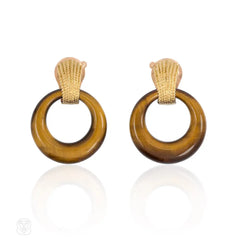 Gold earrings with interchangeable doorknocker hoops, Van Cleef & Arpels