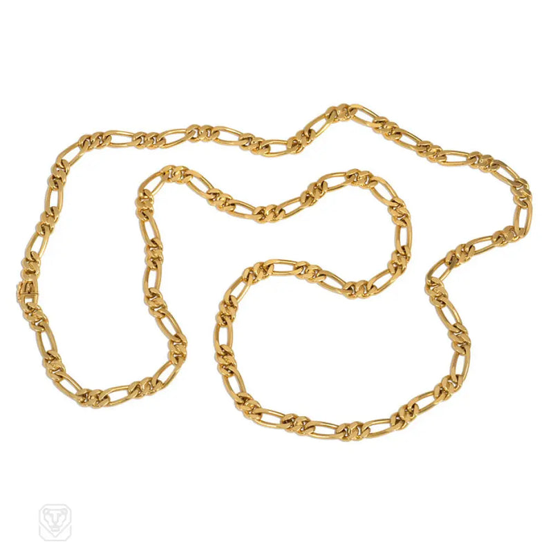 Gold Figaro Link Necklace Van Cleef & Arpels France