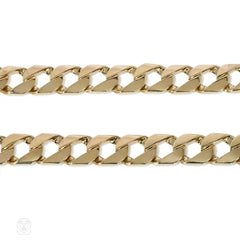 Gold flat curblink necklace