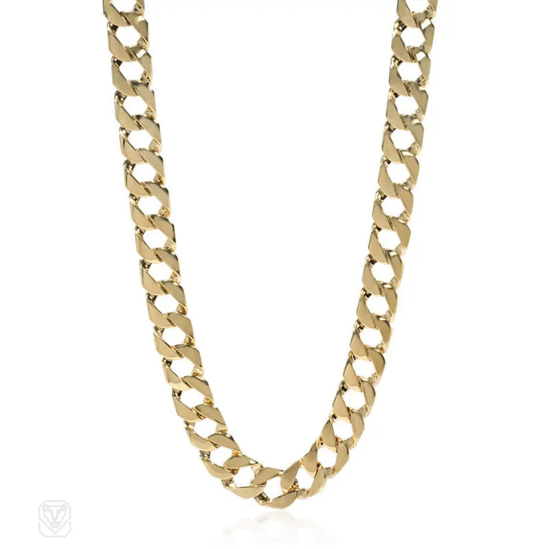 Gold Flat Curblink Necklace