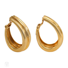 Gold hoop earrings, Hermès