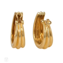 Gold hoop earrings, Hermès